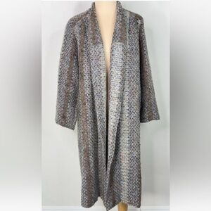 Vintage M. J. Seattle Textured Boucle Ombre Mohair Knit Over Coat Jacket M